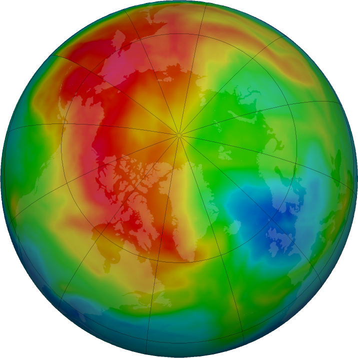 Arctic ozone map for 11 February 2023